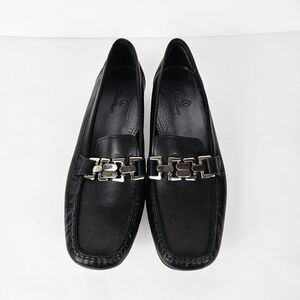 Cole Haan Women's 11AA Narrow Anjali Black Leather Loafers Step Tap Dance Shoes